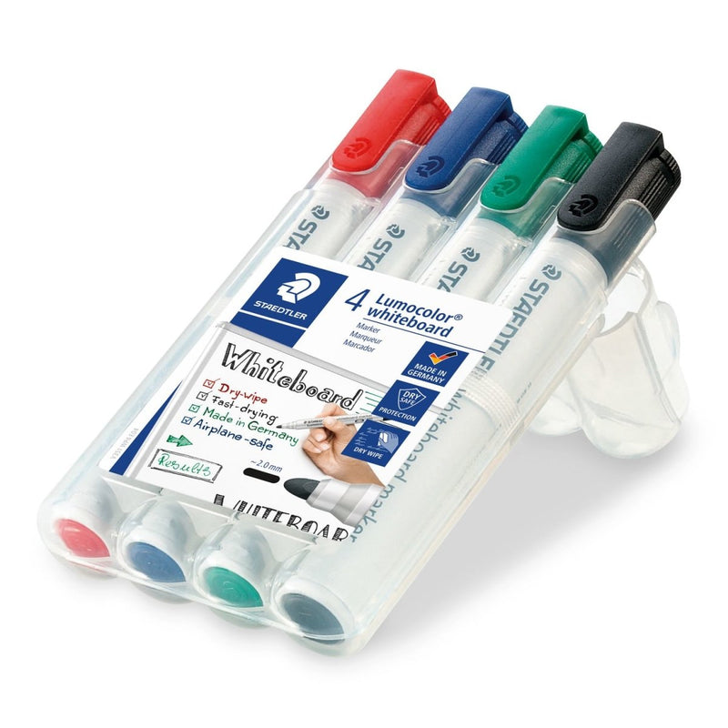 Board-Marker Lumocolor® whiteboard marker, STAEDTLER Box mit 4 Farben - staticmagnetic.de