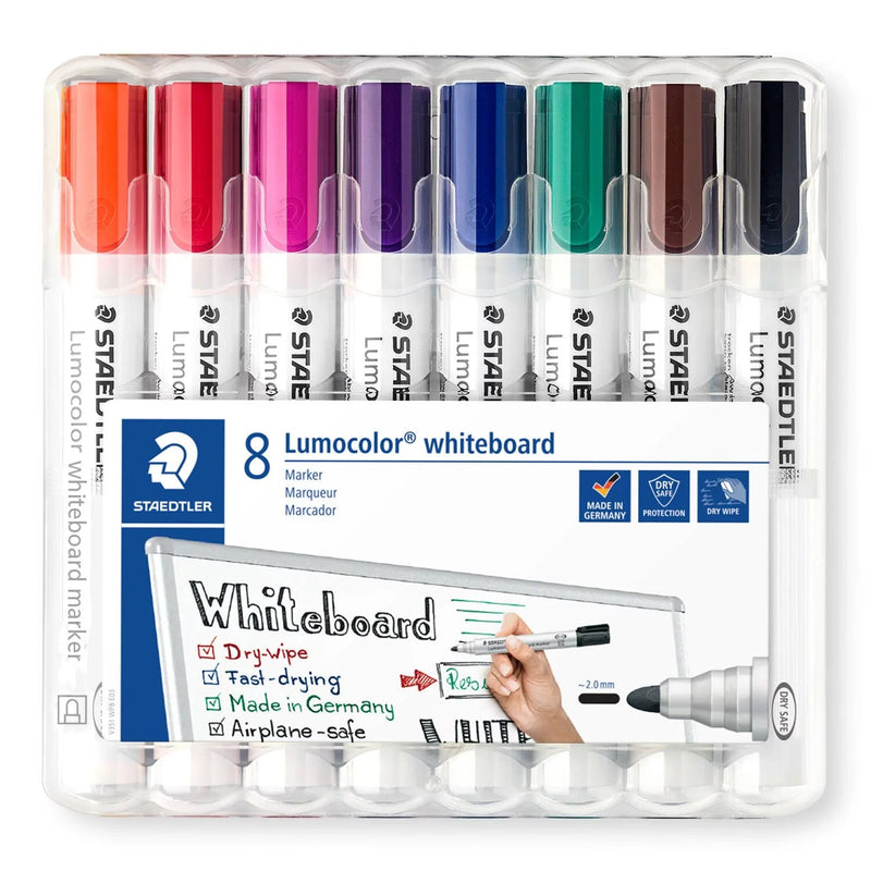 Board-Marker Lumocolor® whiteboard marker, nachfüllbar, STAEDTLER Box 8 Farben - staticmagnetic.de