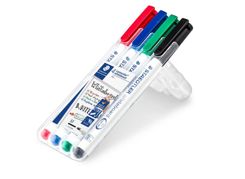 Board-Marker Lumocolor® whiteboard pen, ca. 1.0 mm, STAEDTLER Box mit 4 Farben - staticmagnetic.de