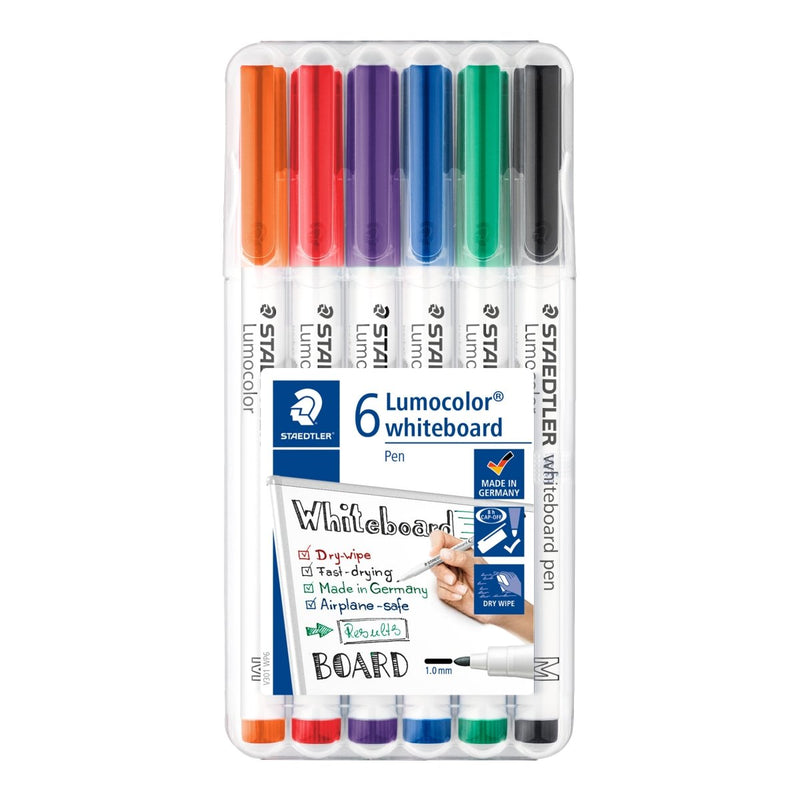 Board-Marker Lumocolor® whiteboard pen, ca. 1.0 mm, STAEDTLER Box mit 6 Farben - staticmagnetic.de