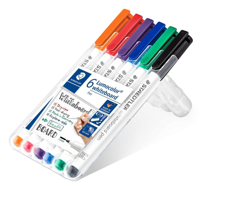 Board-Marker Lumocolor® whiteboard pen, ca. 1.0 mm, STAEDTLER Box mit 6 Farben - staticmagnetic.de