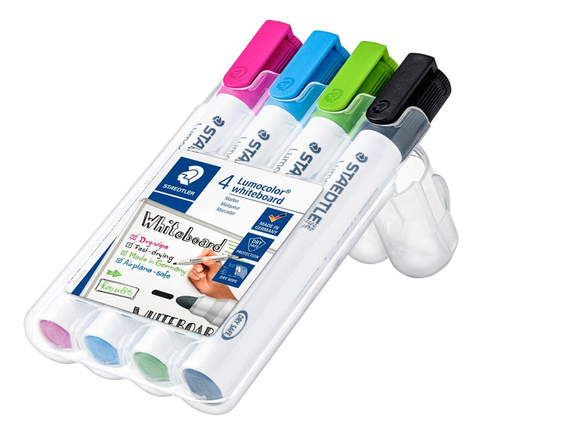 Lumocolor® whiteboard marker, nachfüllbar, ca. 2 mm, STAEDTLER Box mit 4 Farben - staticmagnetic.de