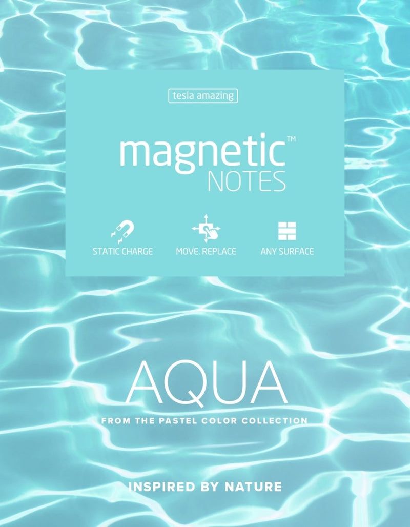 Magnetic Notes S Aqua - Coole Notizen für klare Gedanken (7cmx50cm) - staticmagnetic.de