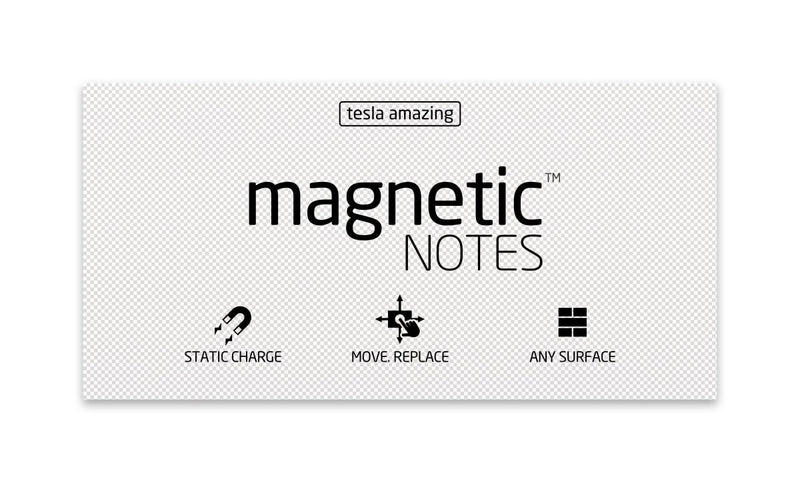 Magnetic Notes - selbsthaftende transparente Notizfolien - staticmagnetic.de