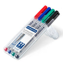 STAEDTLER Box mit 4 Lumocolor® non-permanent F ca. 0,6mm - in sortierten Farben 316 - staticmagnetic.de