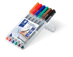 STAEDTLER Box mit 6 Lumocolor® non-permanent B ca.1,0-2,5mm - in sortierten Farben 312