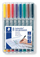 STAEDTLER Box mit 8 Lumocolor® non-permanent B ca.1,0-2,5mm - in sortierten Farben 312 - staticmagnetic.de