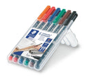 STAEDTLER Feinschreiber Universalstift Lumocolor permanent, ca. 0.6 mm, 6 Farben - staticmagnetic.de